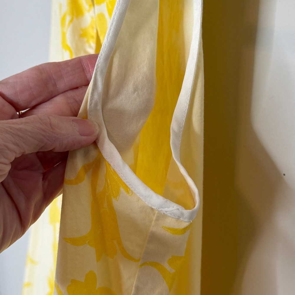 Sachin & Babi x Dillard's Yellow Floral Ruffle Hem Shift Dress Womens Size 2 - Picture 9 of 14